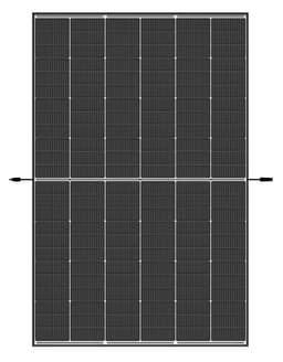 Trina Vertex S+ N-Type Dual Glass 455W - Triple-Cut 1500V (Black Frame)