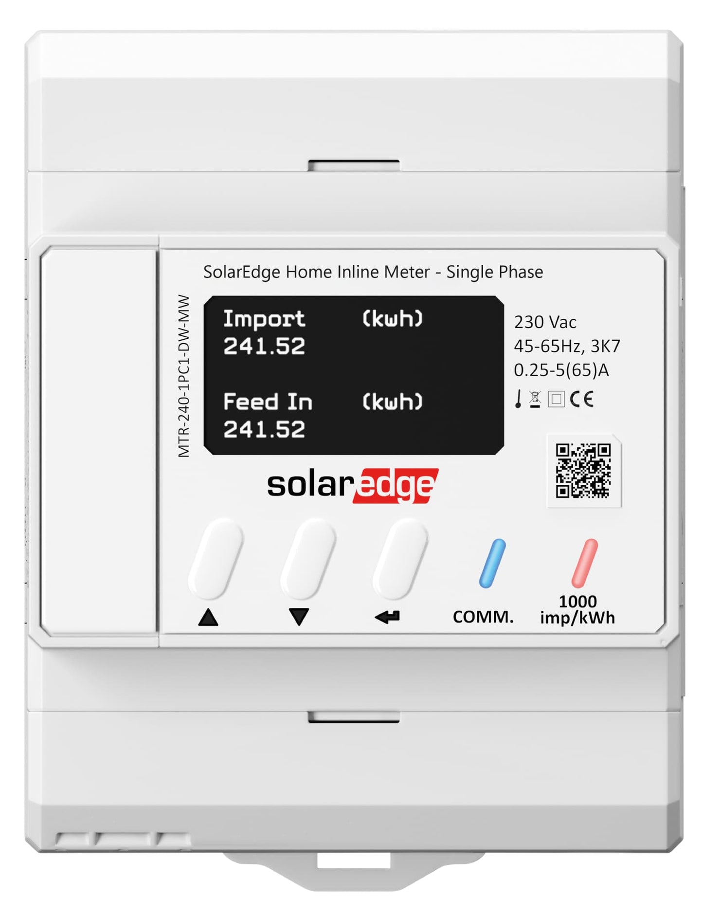 SolarEdge Inline Energy Meter with Energy Net, 1PH 230V, 65A