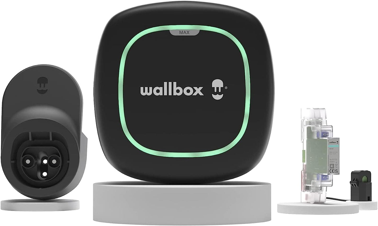 Wallbox Kit Pulsar Max PLP2 (7.4Kw / 5 Meter / Type 2 / Black) & Clamp (1PH) & Dock